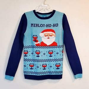 Norther Pole Merlot Ho Ho Santa Sweater